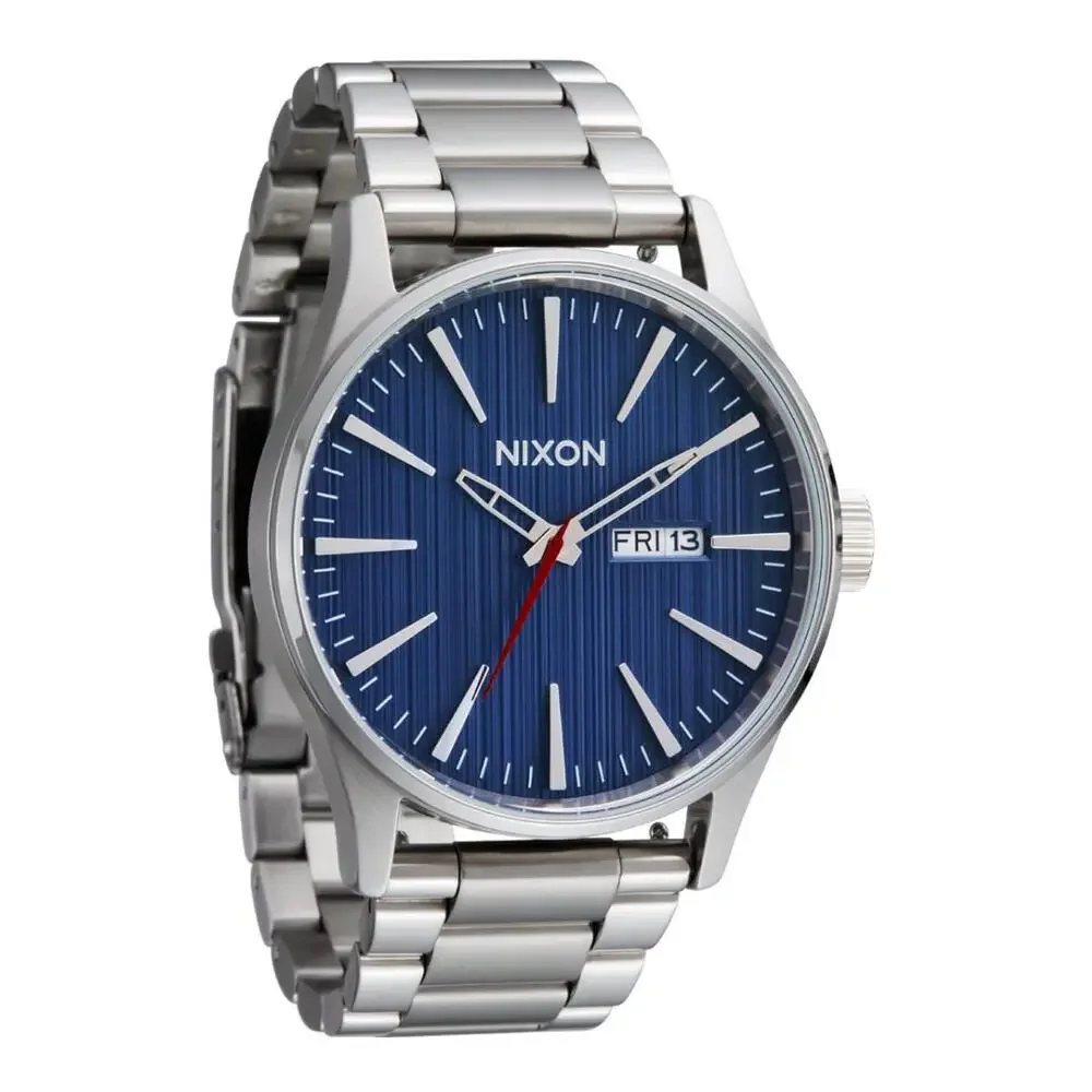 Nixon Sentry A356-5246-00 Men's Silver Stainless Steel Analog Dial Watch GBO2938
